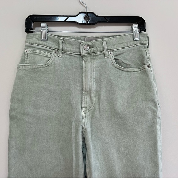 Everlane The Way-High Straight Leg Jean in Pale Aqua Green Gray, size 28R - Picture 4 of 10
